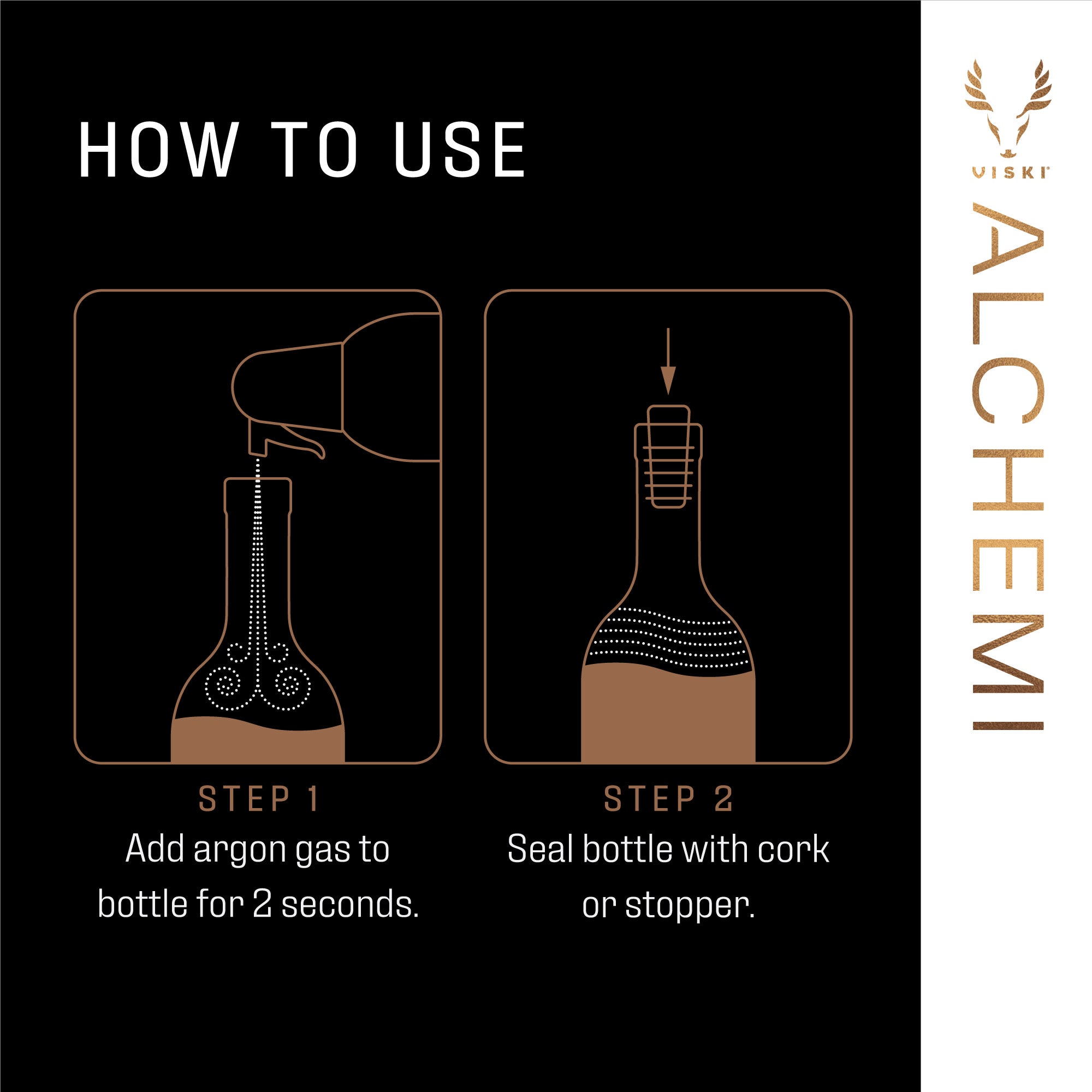 Alchemi by Viski Argon Wine Preserver for Red and White Wine - Enough Argon  Gas to Keep 40 Bottles Fresh - Set of 1