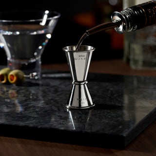 USE A BAR JIGGER TO MIX UP YOUR FAVORITE DRINKS - Measure ingredients and impress friends and guests with your bartending skills. This Japanese-style cocktail measuring jigger with measurements inside ensures your ratios are always perfect.