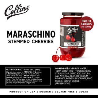 ORIGINAL CHERRY FLAVOR – These gourmet cherries give an original cherry flavor to your favorite tipple. Throw a couple of these cherries into your drink for a boost in flavor and character.