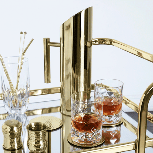 Viski Professional Lewis Bag and Mallet Bartender Kit & Bar Tools