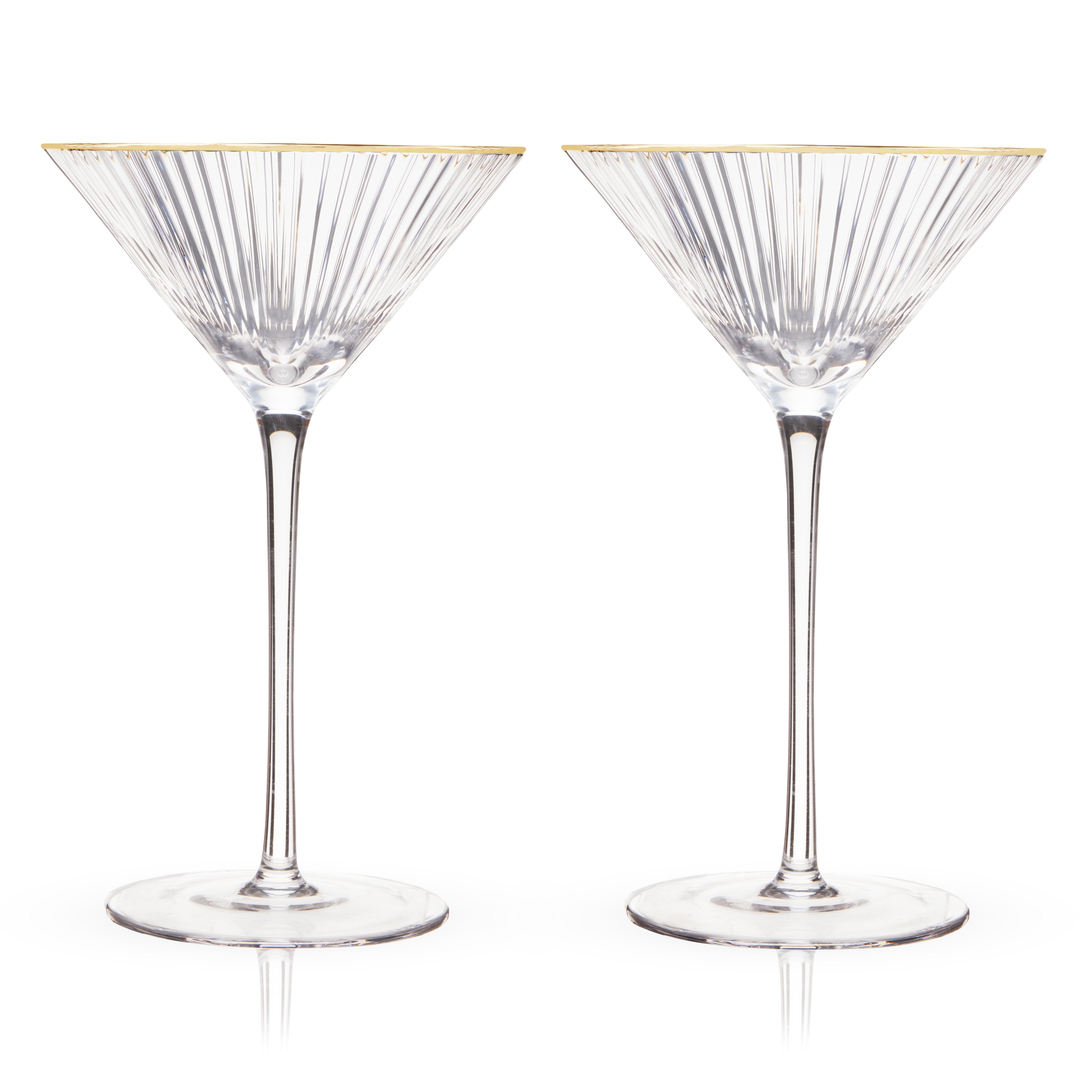 Viski Smoke Deco Stemless Cocktail Glasses - 14 oz - Set of 2