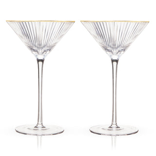 GIVE A STYLISH GIFT - Impress friends with the gift of glassware. These crystal martini glasses make a great housewarming gift, wedding gift, birthday gift, gifts for men, bartender gifts, and more. Gift these unique cocktail glasses.