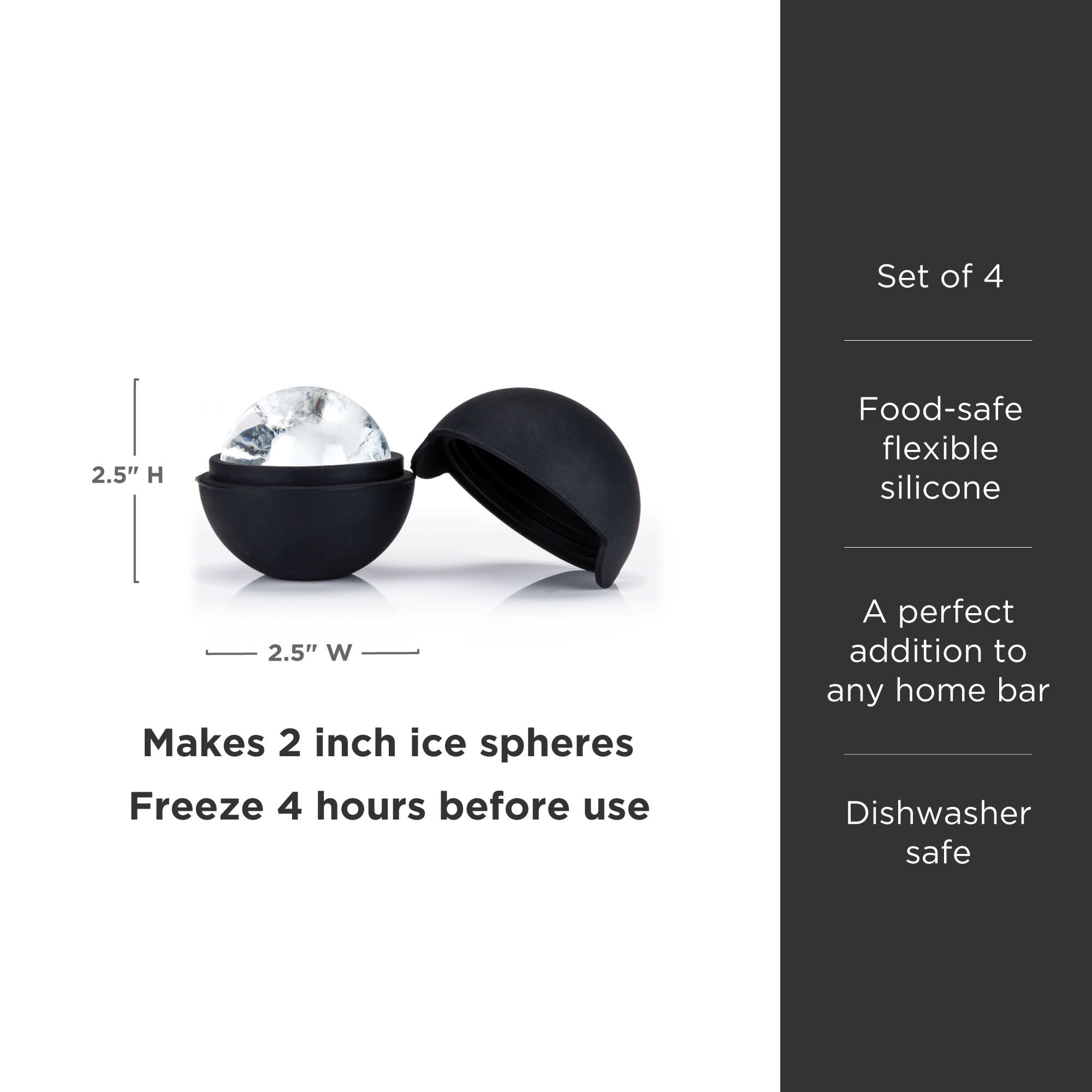 Ice Ball Mold Clear Ice Ball Maker Silicone Round Ice Sphere Trays Reusable 4 Cavity Ice Cube Mold Tray with Funnel for Whiskey Cocktails Ice Ball Mold Clear Ice Ball Maker Silicone Round Ice Sphere Trays Reusable 4 Cavity Ice Cube Mold Tray with Funnel for Whiskey Cocktails