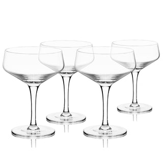 THE PERFECT GIFT FOR A NEW HOME - Anyone who cares about a good drink experience needs high-quality glassware. Give this set of 4 7 oz. coupe glasses as a graduation gift, housewarming gift, or wedding gift and help someone build their perfect bar.