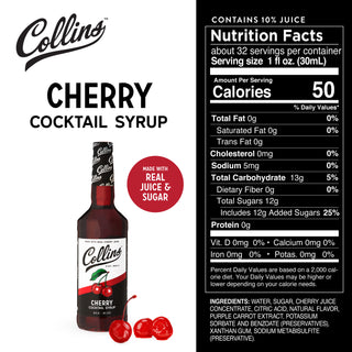 PERFECT FOR PARTIES - This tasty cherry syrup is an easy way to amp up punch or other party drinks. Up your cocktail game and impress your guests by adding this flavor bomb to batch cocktails or use it as an Italian soda flavoring syrup.