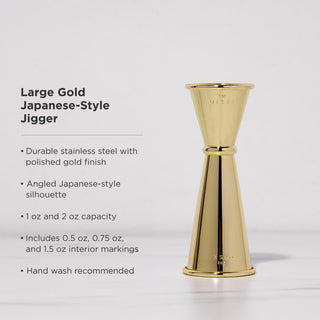 BEAUTIFUL GOLD FINISH - This warm, iconic metallic finish stands out among the usual stainless steel bar accessories. Pick up a trendy bar accessory and show off your style. Hand wash only.