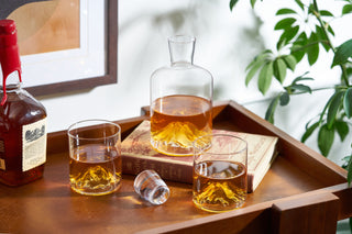 Whiskey Decanter Set And Glasses, 739ml Crystal Liquor Decanter