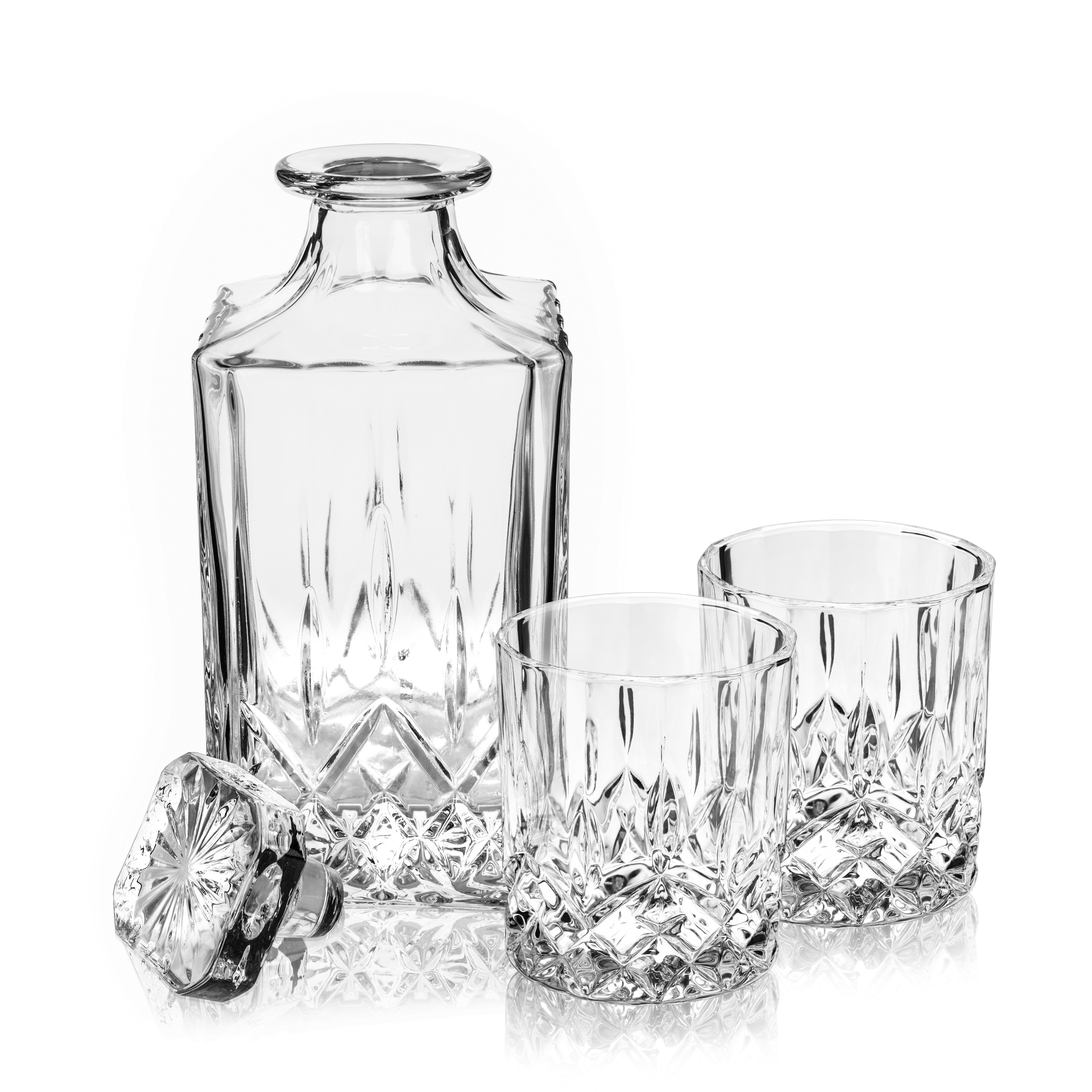 La Maison du Cristal - Whiskey decanter set with 6 glasses. Bohemia La Maison du Cristal - Whiskey decanter set with 6 glasses. Bohemia