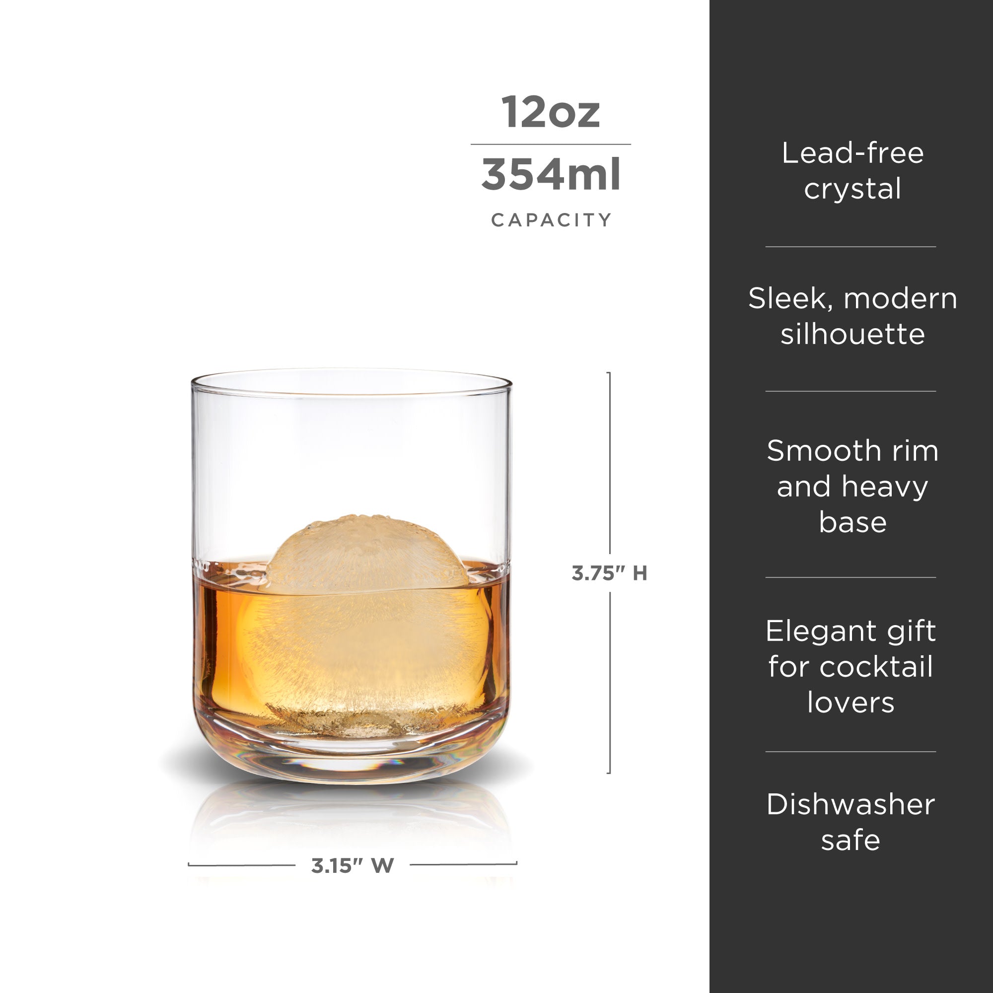 Glacier™ Double-Walled Chilling Whiskey Glass by Viski®