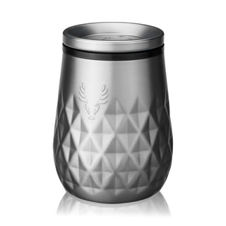 INSULATED WINE TUMBLERS - Stainless steel wine tumblers are an elegant way to enjoy your wine or cocktails outdoors. This faceted insulated wine glass tumbler won’t shatter and keeps drinks chilled longer than crystal.