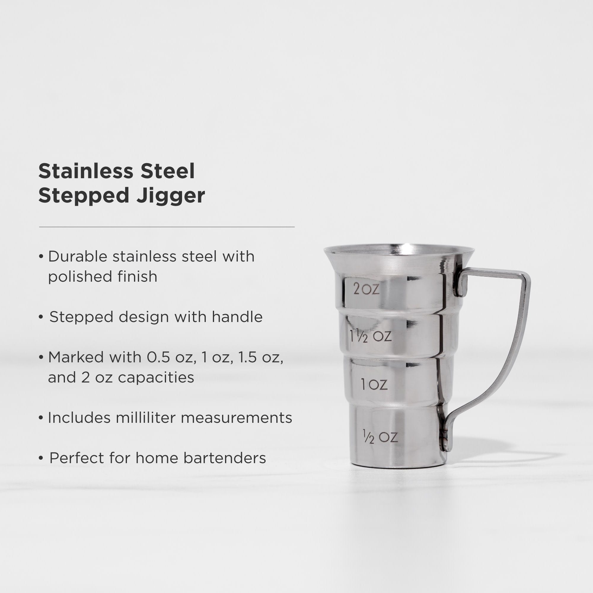 Stainless Steel Jigger - 1 oz & 2 oz
