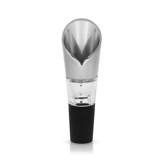 INSTANT WINE AERATOR AND POURER - Instantly decant your wine with this aerator and pourer. This compact wine aerator pourer spout can decant any wine—just attach the aerating pour spout to your wine bottle and pour directly into your glass.