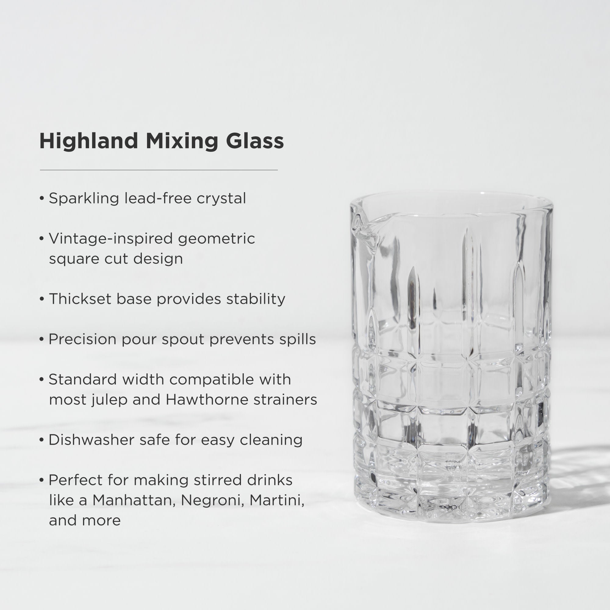 Viski - Extra Large Crystal Mixing Glass