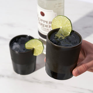 DISHWASHER SAFE CERAMIC - These black cocktail glasses are dishwasher safe for easy cleaning and made to last. Make a statement with cocktail cups that stand out from the usual barware and glassware. 