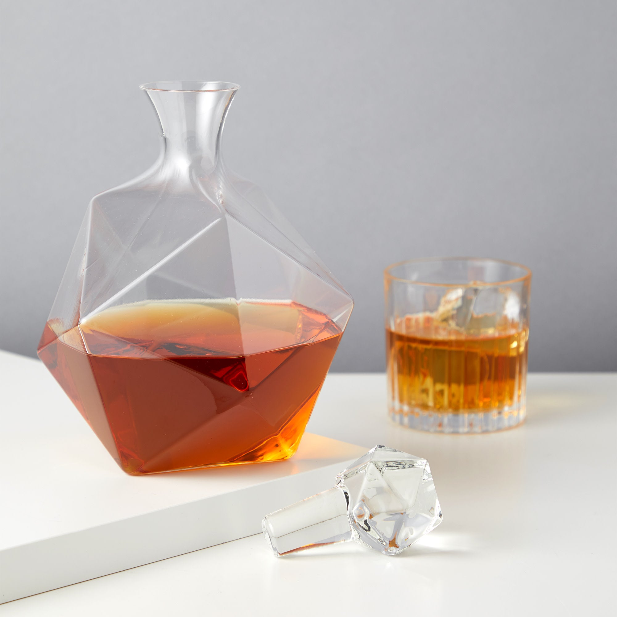 Seneca Faceted Crystal Liquor Decanter