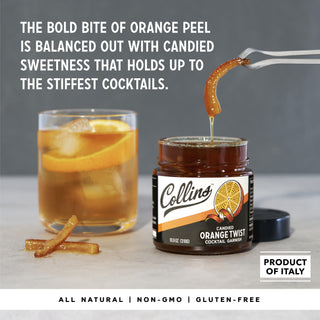 DESSERT TOPPING – The Collins Orange Twist in Syrup are perfect as a dessert topping or as a candied fruit for baking. Basically, any time candied citrus peels are called for.