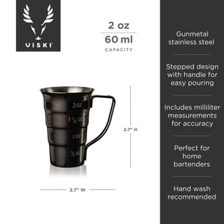 Gunmetal Stepped Jigger