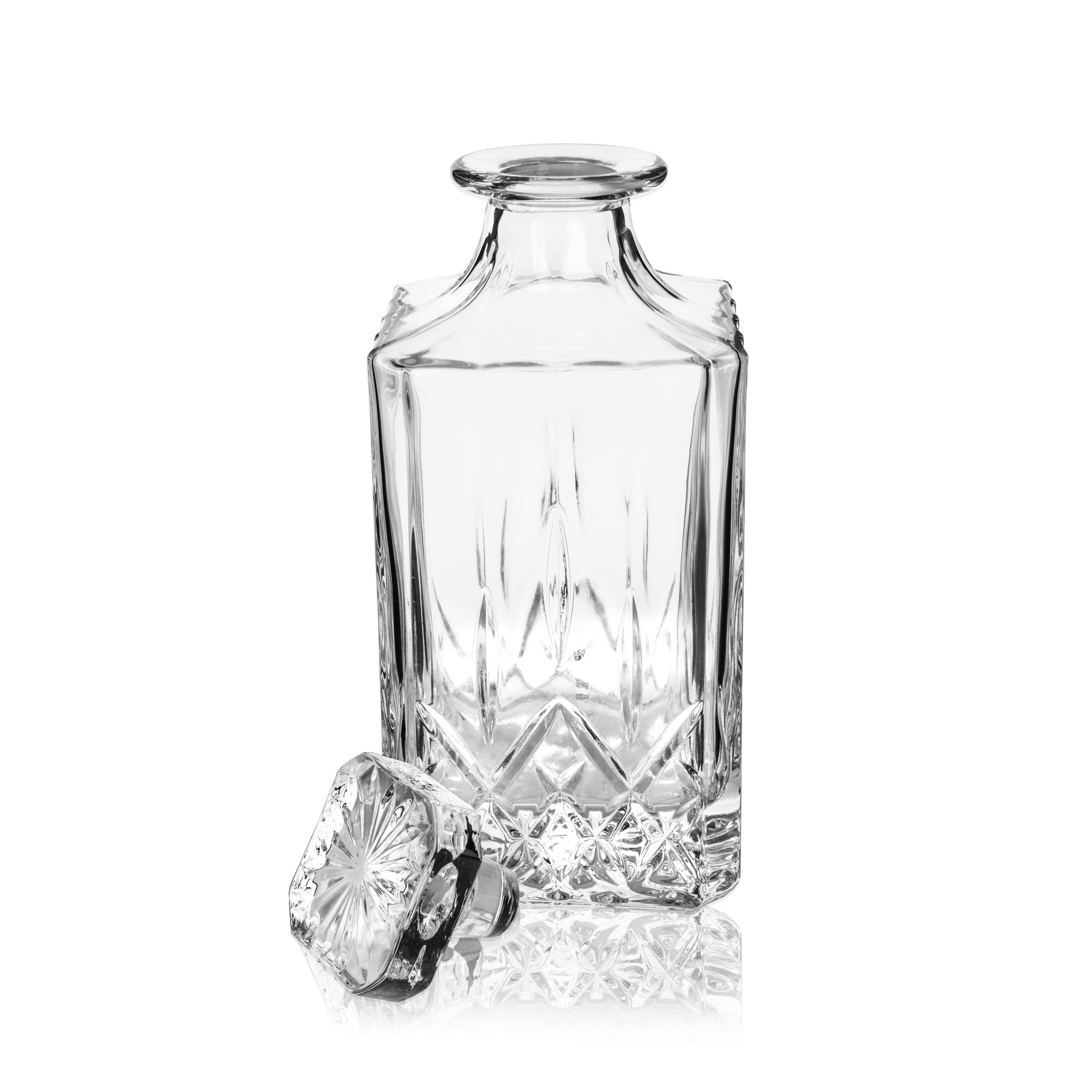 Viski Admiral 30 oz Liquor Decanter - Crystal Glass Liquor Dispenser for  Whisky, Bourbon, Tequila, Brandy - Gift for Liquor Lovers