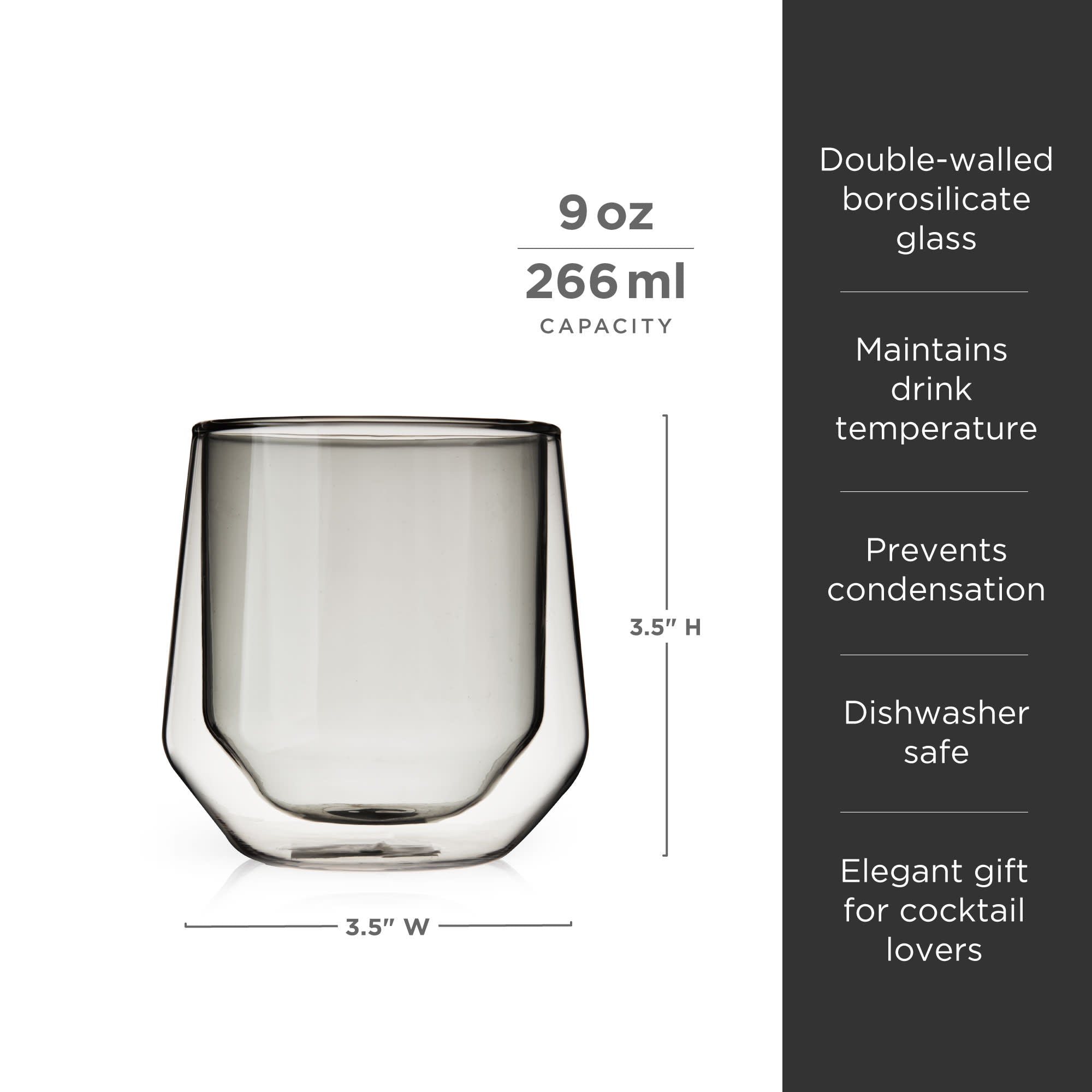 Traveler Double Walled Wine Tumbler in Grey by True — The Bitters