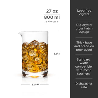 Professional Extra Large Crystal Mixing Glass