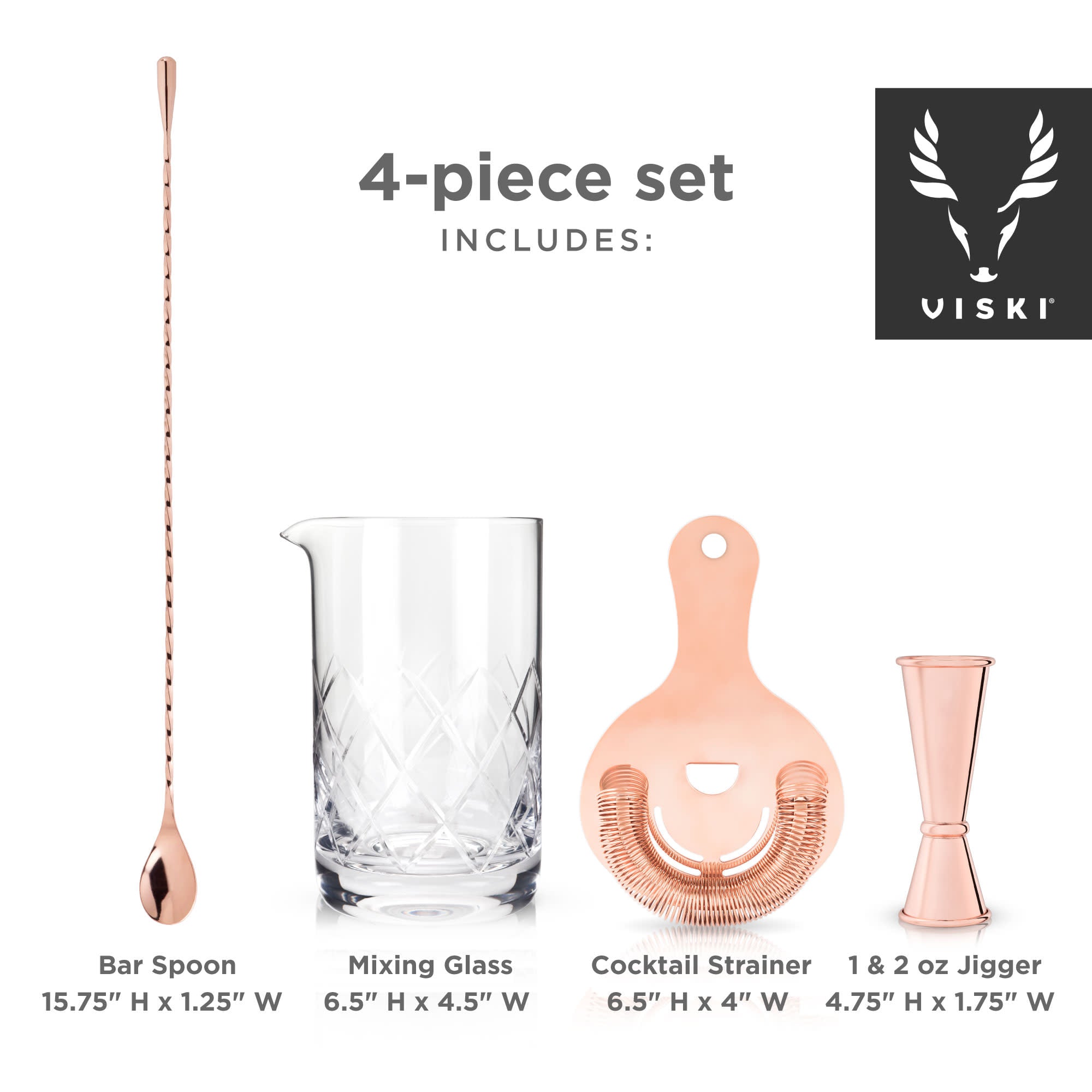 A Bar Above Set di 4 shaker per cocktail dorati, kit da barista per bar aziendali o casalinghi – include colino Hawthorne e jigger giapponese – accessori professionali da bar per il A Bar Above Set di 4 shaker per cocktail dorati, kit da barista per bar aziendali o casalinghi – include colino Hawthorne e jigger giapponese – accessori professionali da bar per il