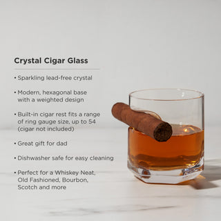 MAKES A GREAT CONVERSATION PIECE - Your whiskey drinking friends and Scotch club buddies will get a kick out of this crystal cigar glass. This is a fun drinks accessory to have around while hanging out and grilling with friends.
