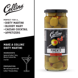 TASTY SNACK – Housed inside bold-tasting brine, these large pimento olives make for a delicious snack. Just keep them hidden away before the party to prevent those “just one more” moments.