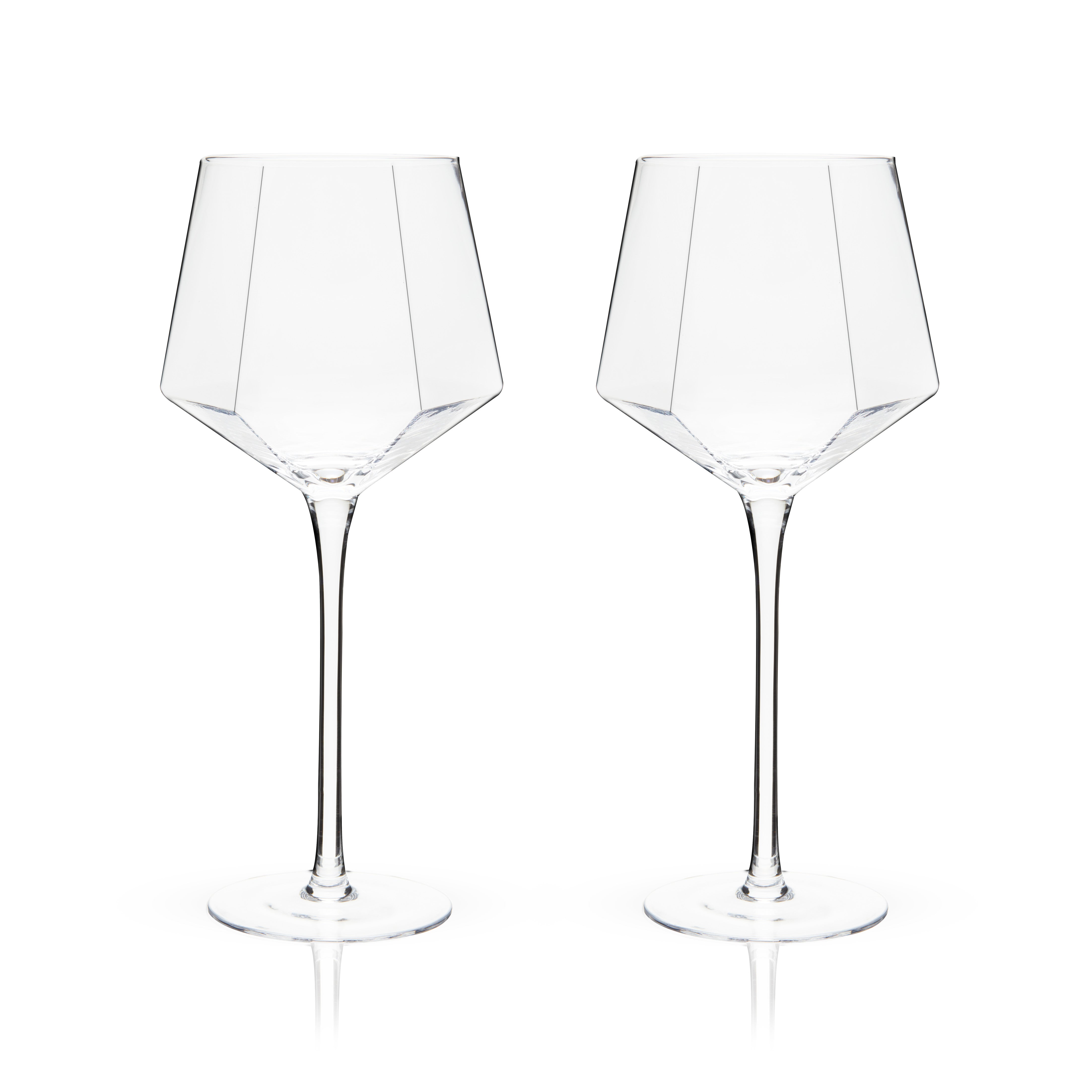 Dark Smoke Stem White Wine Glasses (Set of Two)