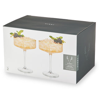 Meridian Crystal Coupe Glasses Set of 2