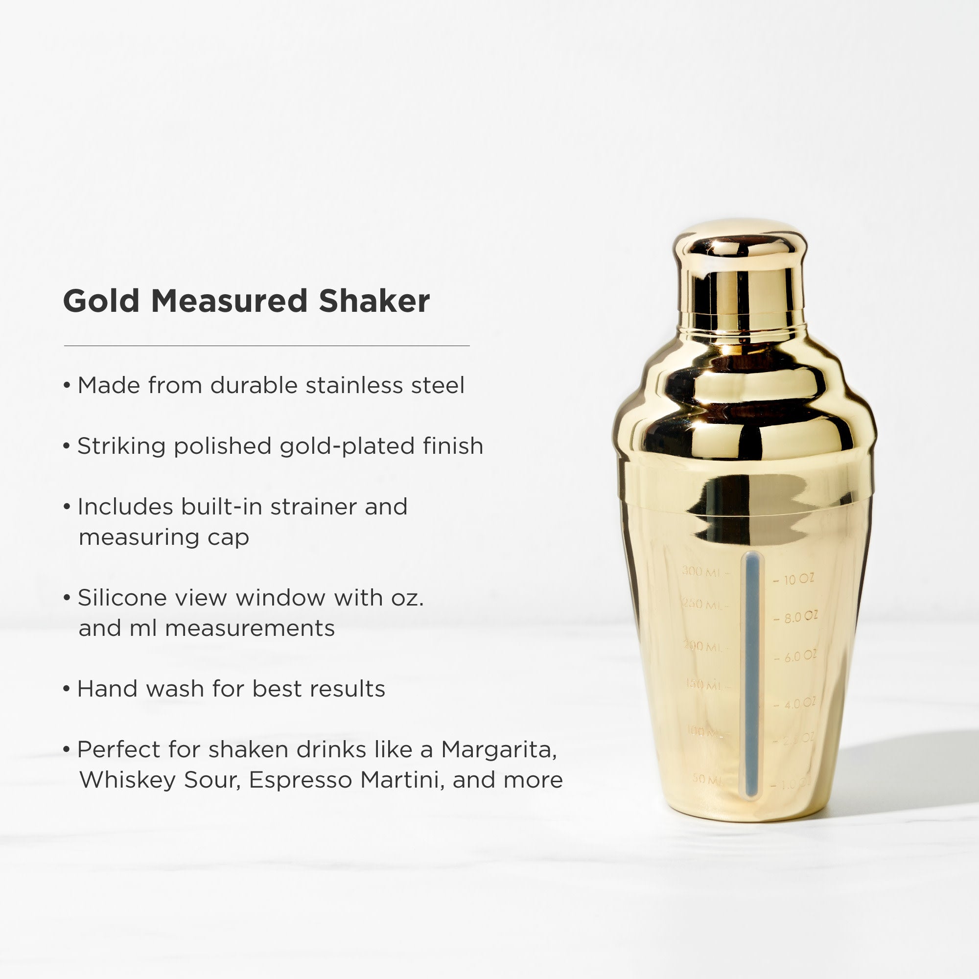 Brushed Gold Modern Cocktail Stirrer + Reviews