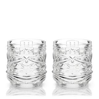 UNIQUE GIFT FOR TIKI LOVERS – With a 12 oz capacity, these classy tiki cocktail glasses are perfect for serving a Mai Tai, tropical recipes, or any cocktail you would serve in a lowball glass, rocks glass, or Old Fashioned glass. 