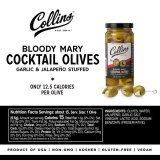 Bloody Mary Olives by Collins 5 oz