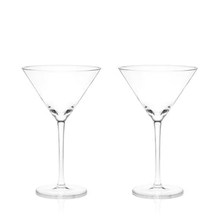 AN ICONIC GLASS RE-IMAGINED - The stemmed martini and cocktail glass is so recognizable, it's the symbol for bars and watering holes everywhere. These martini glasses show off a triangular profile with modern refinement for a subtly striking look.