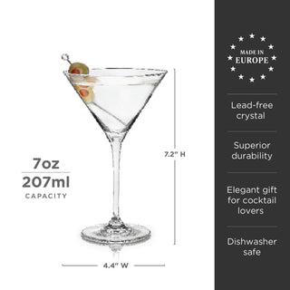 Reserve Milo Crystal Martini Glasses Set of 4