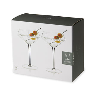 Seneca Diamond Crystal Martini Glasses Set of 2