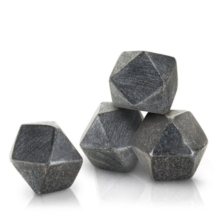 WHISKEY STONES LOOK GREAT IN A GLASS - Add visual interest to your home bar with large 1.25″ x 1.25″ whiskey rocks chilling stones. They come in 4 varying shades so you can identify your drink and come with a cloth storage pouch.