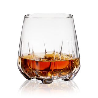 BEAUTIFUL CRYSTAL WHISKEY GLASS IN GIFT BOX – Drink in style with this elegant rocks glass. A heavy base marked with a crosshatch pattern gives this bourbon glass a unique look, while the tapered walls and smooth rim creates the perfect sip.