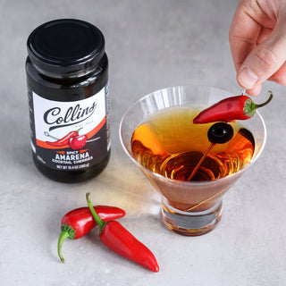AUTHENTIC AMARENA CHERRIES FROM ITALY – Perfect for adding the finishing touch, these spicy Amarena cherries are a delicious garnish for Old Fashioneds, Manhattans, and many other cocktails. Italian cherries in sour cherry juice gain some heat from chili.