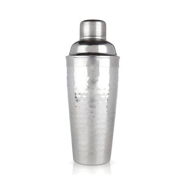 Viski Admiral Hammered Metal Cocktail Shaker, 24 oz Stainless