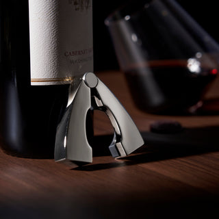 FOIL CUTTER WITH SLEEK SILVER FINISH - This streamlined, polished foil bottle cutter is satisfying to use and hold. This wine tool is compact but eyecatching, providing a compact, useful wine foil cutter tool.