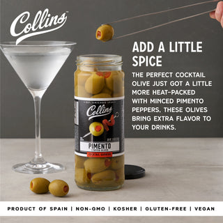 COCKTAIL GARNISH – Perfect for adding the finishing touch to your cocktails, the large olives make for an authentic Martini that commands attention.