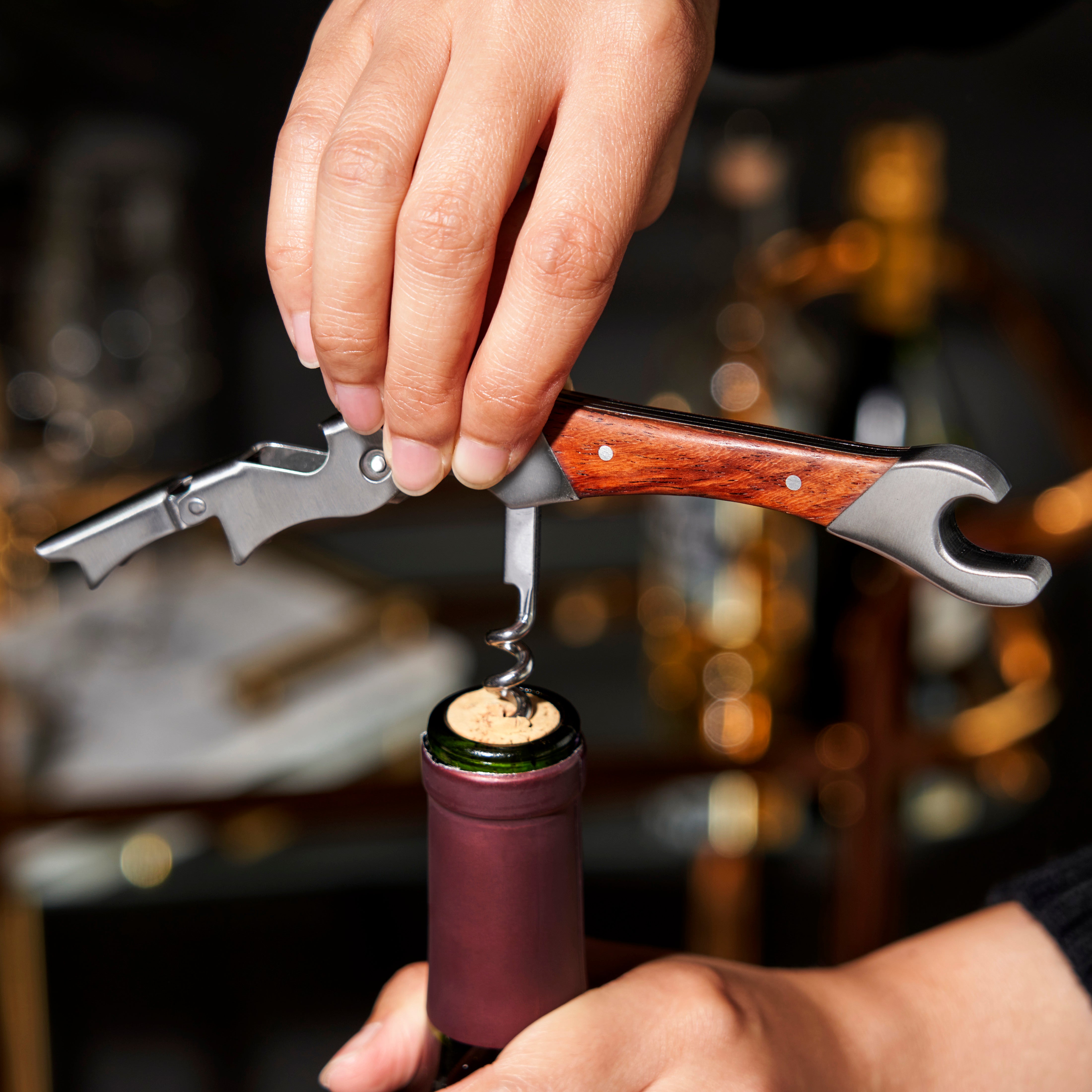 Bits And Pieces multifunctional corkscrew wine opener - all-in-one