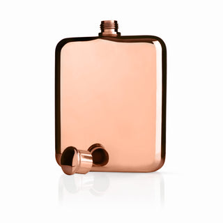  COPPER STAINLESS STEEL DESIGN - Both classy and classic, this stainless steel flask has a beautiful copper finish that commands attention. The heavy-duty construction results in a product that will stand the test of time. 