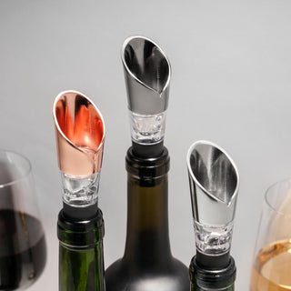 USEFUL BAR TOOL FOR WINE LOVERS - If you love red wine, invest in red wine aerators instead of a complicated aerator decanter system. Wine pourers for wine bottles are a simple way to improve the taste of Cabernet Sauvignon, Pinot Noir, or Burgundy.