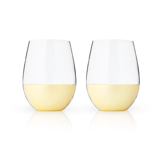 A PERFECT GIFT - This elegant glassware makes a festive Christmas gift, birthday gift, Mother’s day gift, housewarming gift, and more. Sturdy enough for everyday use, these stemless glasses will make every cocktail or glass of wine feel like a special occasion.