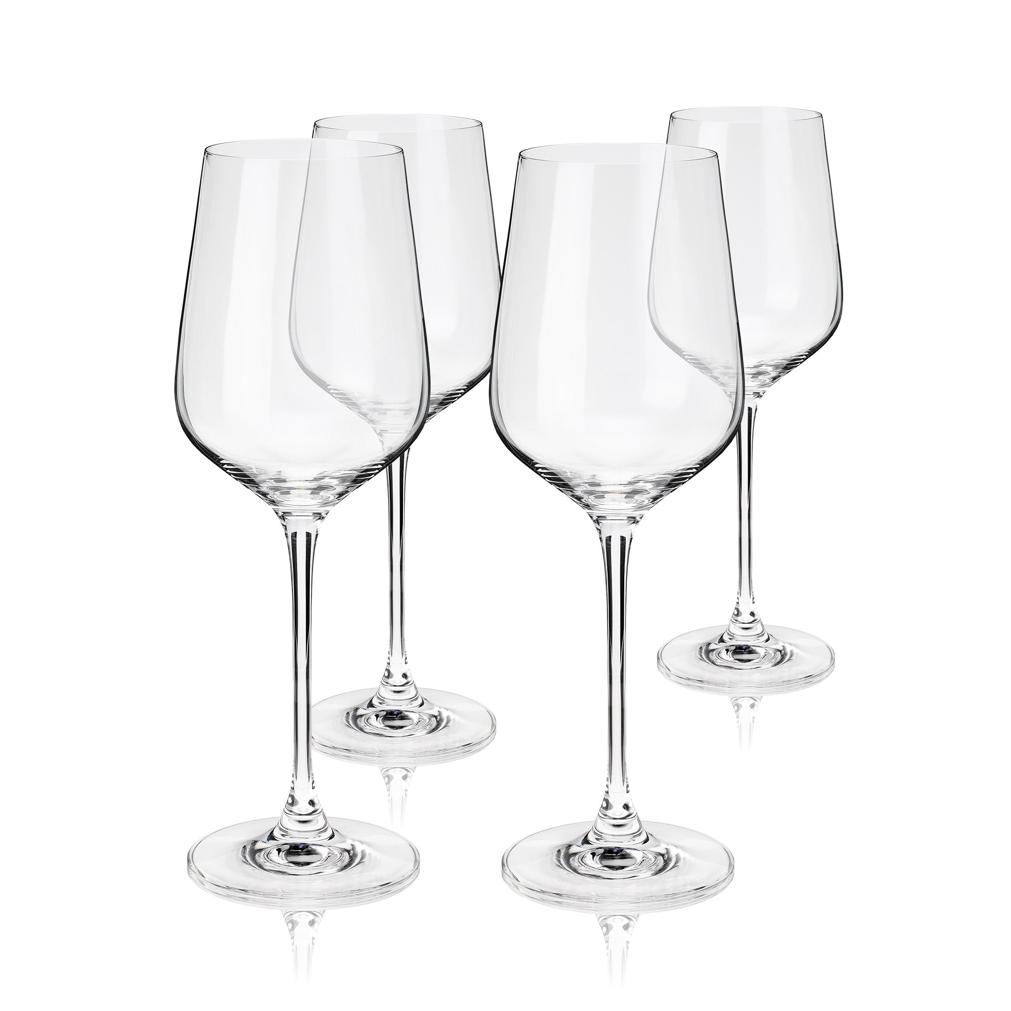 Viski Reserve Inez Crystal Chardonnay Glasses - European Crafted White Wine  Glasses Set of 4 - 6oz Stemmed Chardonnay Wine Glass for Wedding or  Anniversary and Special Occasions Gift Ideas