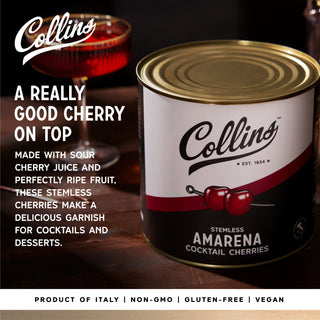 COCKTAIL CHERRIES MAKE A TASTY SNACK – Preserved in balanced black cherry syrup, these rich Amarena cherries can be enjoyed as old fashioned cherries for cocktails, in desserts, or alongside a platter of savory snacks on a cheeseboard. 