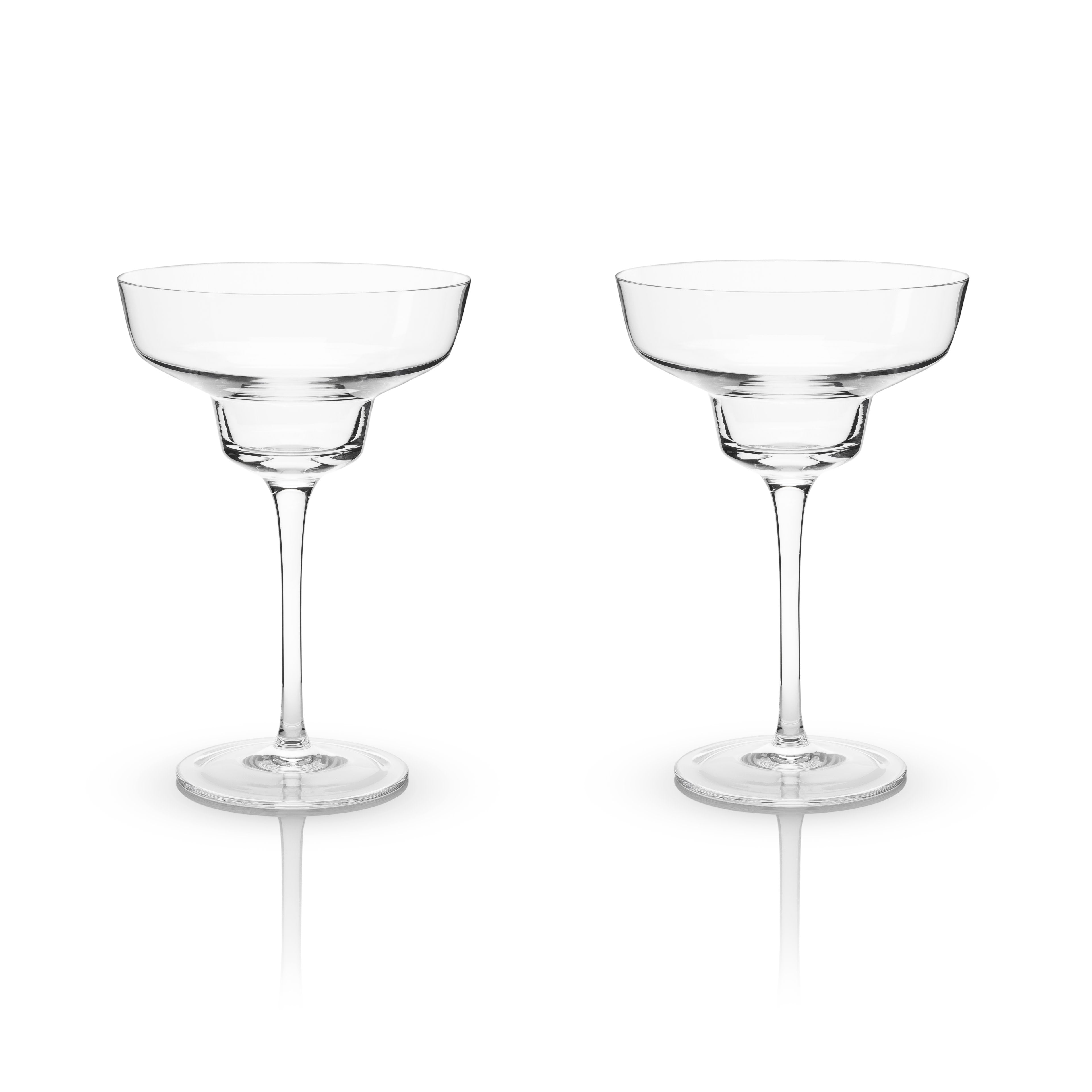 Vikko 10 Oz Margarita Glasses Crystal Clear Coupe Cocktail Glasses 12-Pc  Glassware Set
