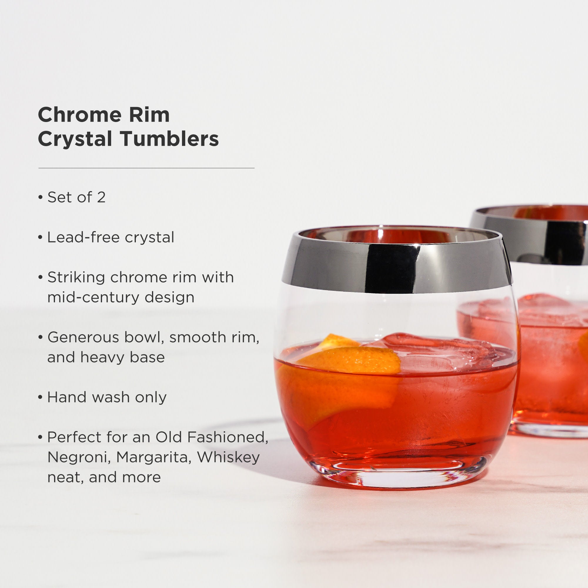 Crystal Tumbler - For drinks on the rocks or crafted cocktails – Norlan