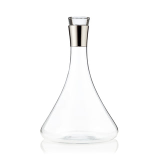 Irving Chrome-Rimmed Crystal Decanter